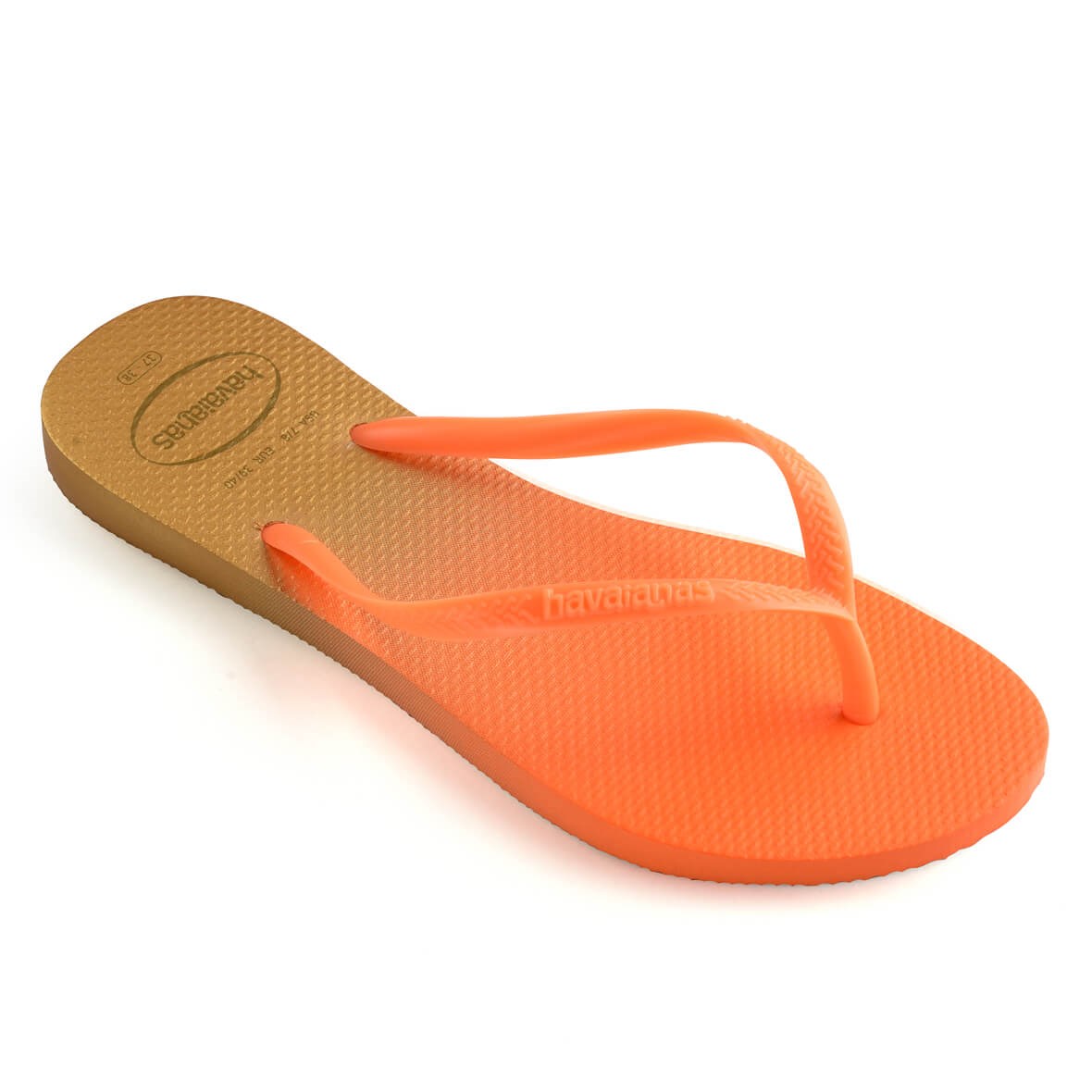 Havaianas Slim Gradient Bayan Terlik - White/Fluorescent Confeti