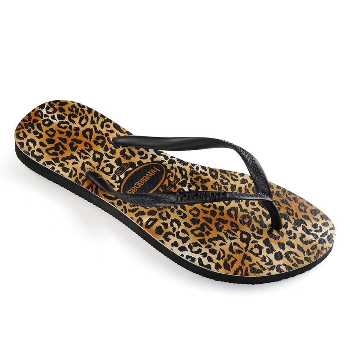 Havaianas Slim Leopard Bayan Terlik - Black/Black