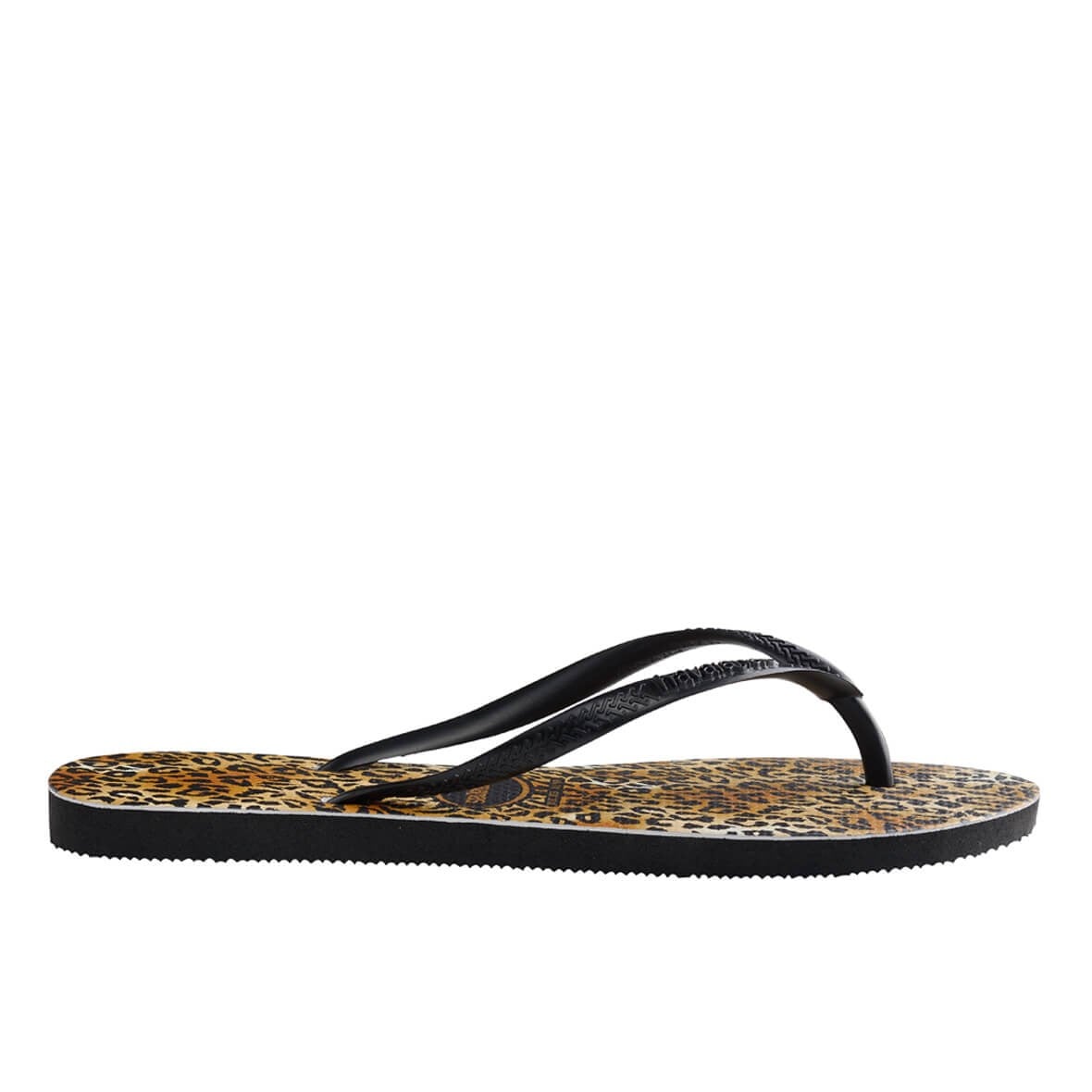 Havaianas Slim Leopard Bayan Terlik - Black/Black