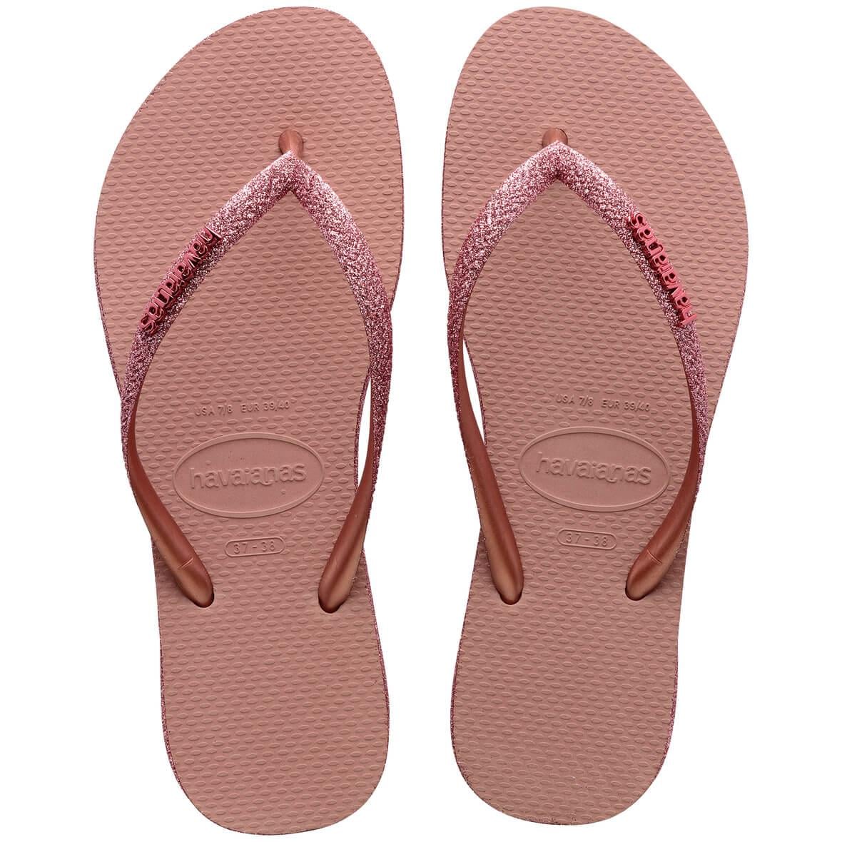 Havaianas Slim Sparkle II Bayan Terlik - Uçuk Pembe
