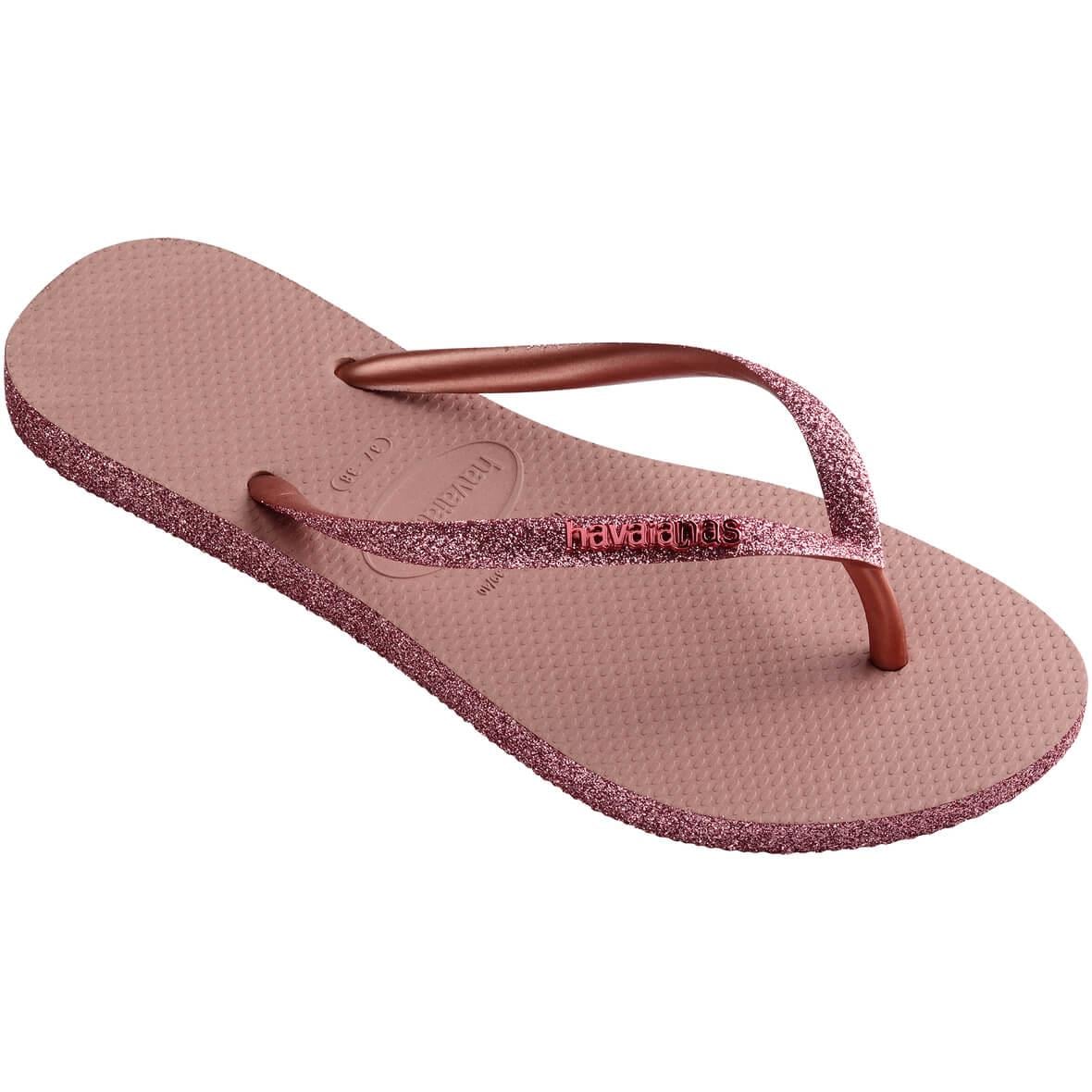 Havaianas Slim Sparkle II Bayan Terlik - Uçuk Pembe