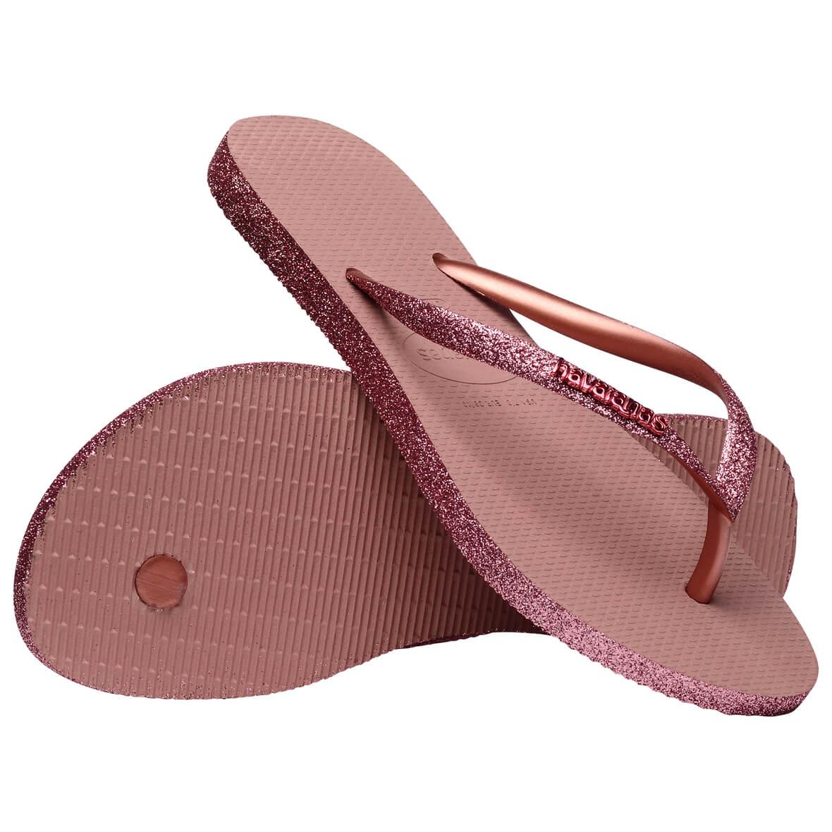 Havaianas Slim Sparkle II Bayan Terlik - Uçuk Pembe