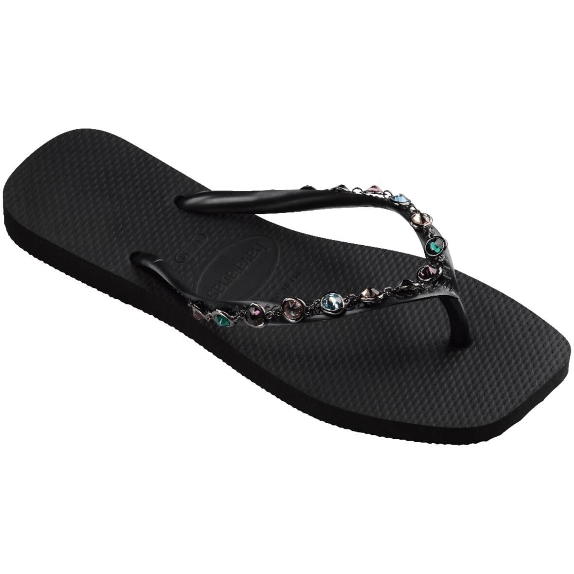 Havaianas Slim Square Luxury Bayan Terlik - Siyah