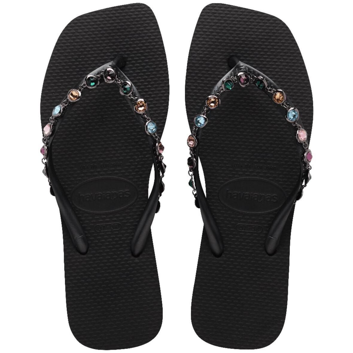 Havaianas Slim Square Luxury Bayan Terlik - Siyah