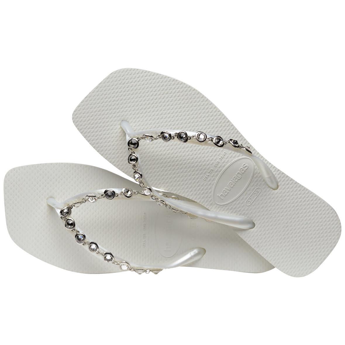 Havaianas Slim Square Luxury Bayan Terlik - Beyaz