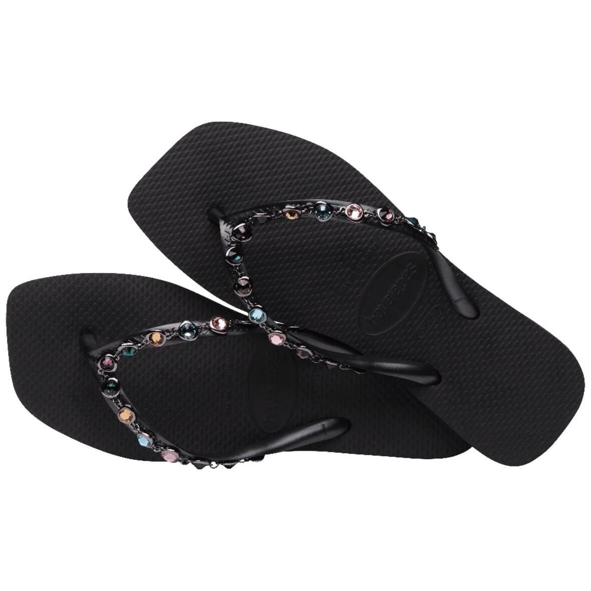 Havaianas Slim Square Luxury Bayan Terlik - Siyah