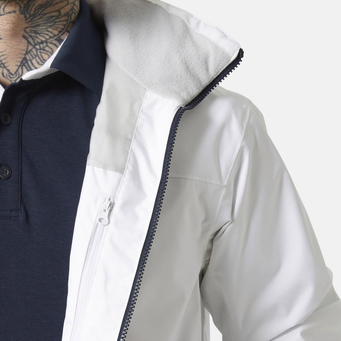 Helly Hansen Crew Hooded Jacket 2.0 Erkek Mont - Beyaz