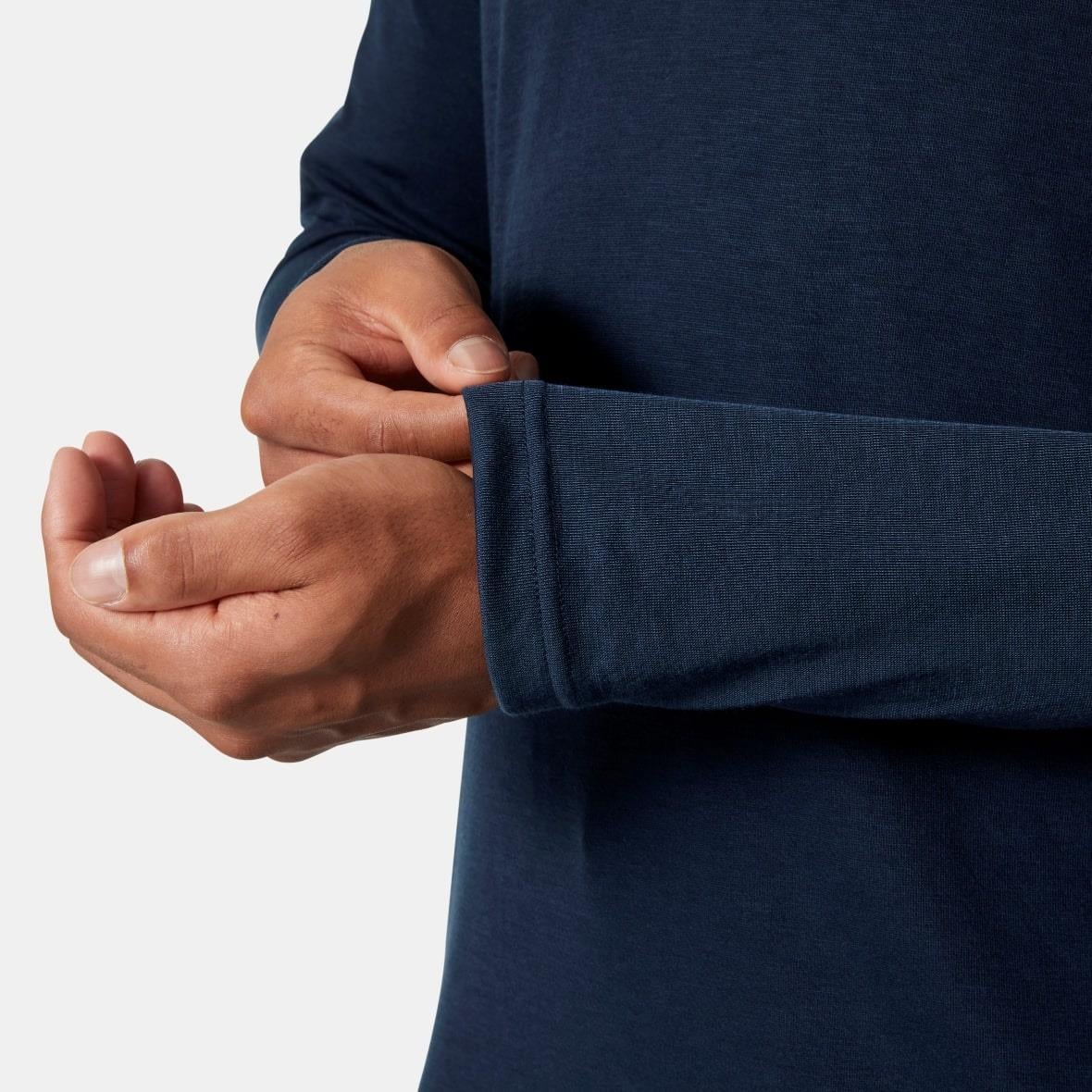 Helly Hansen HP 1/2 Zip Pullover 2.0 Uzun Kollu Erkek T-Shirt - Lacivert