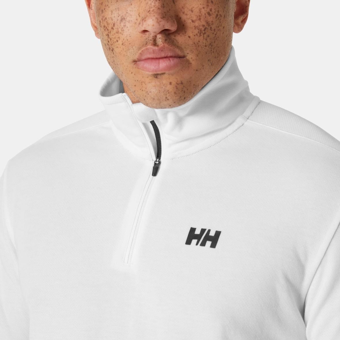 Helly Hansen HP 1/2 Zip Pullover 2.0 Uzun Kollu Erkek T-Shirt - Beyaz
