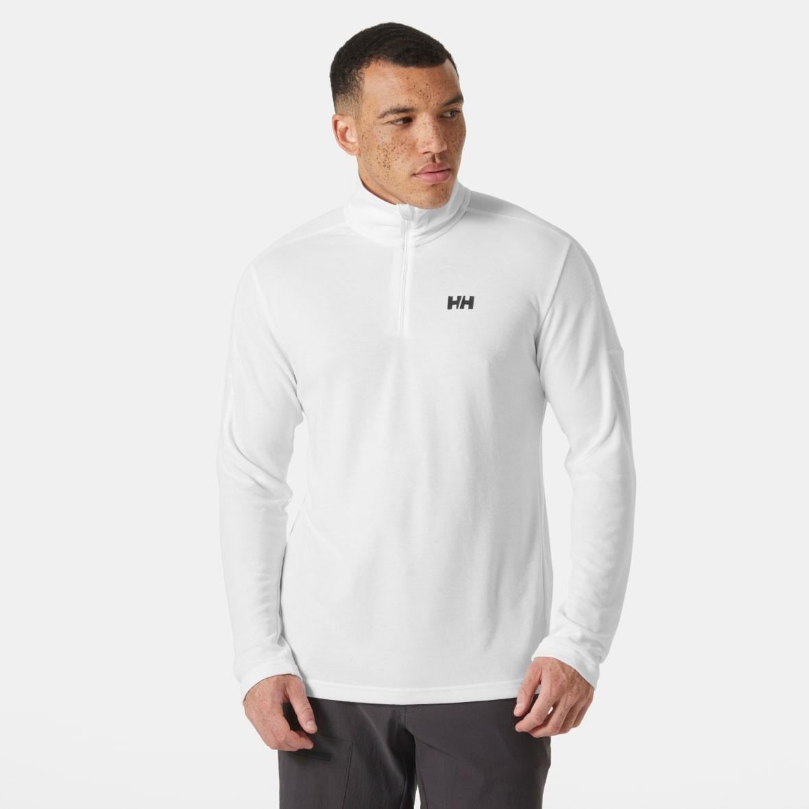 Helly Hansen HP 1/2 Zip Pullover 2.0 Uzun Kollu Erkek T-Shirt - Beyaz