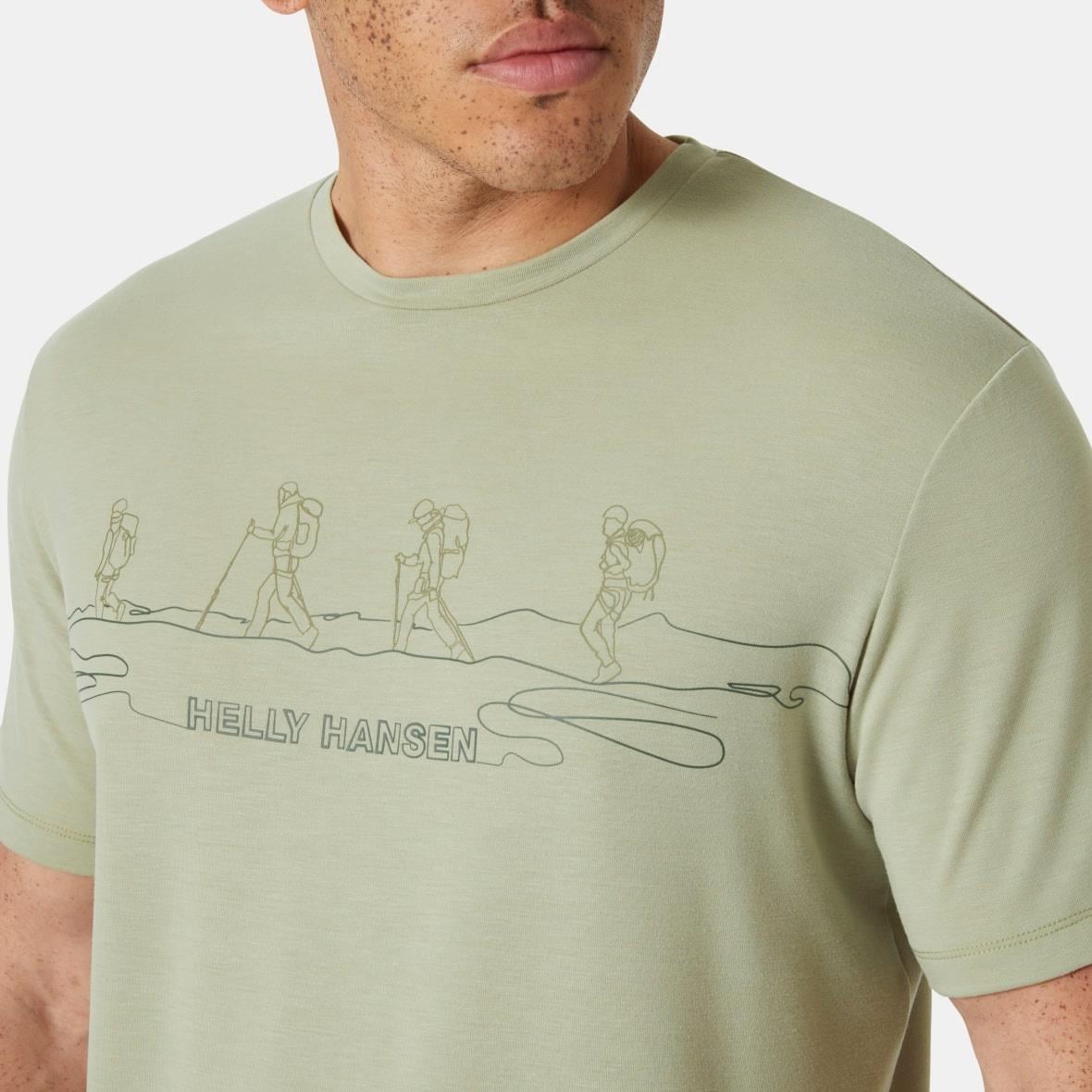 Helly Hansen Skog Recycled Graphic Erkek T-Shirt - Haki
