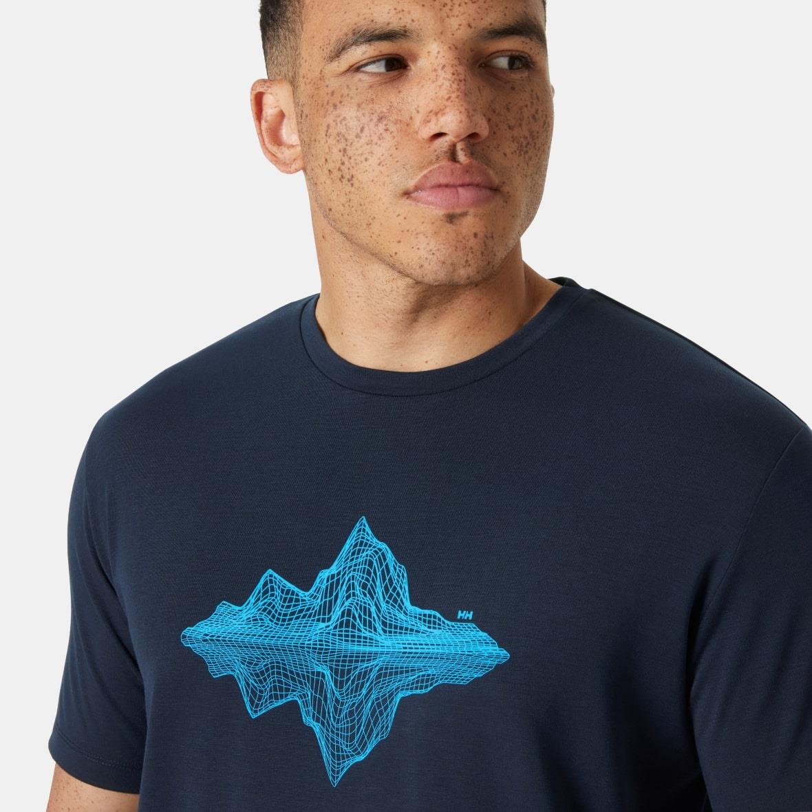 Helly Hansen Skog Recycled Graphic Erkek T-Shirt - Lacivert