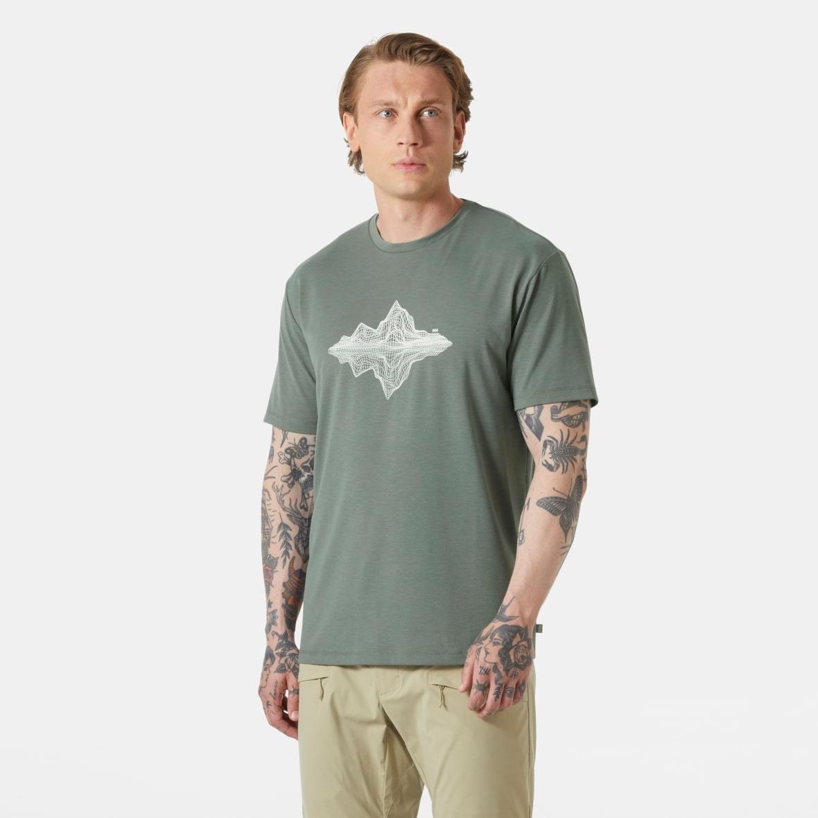 Helly Hansen Skog Recycled Graphic Erkek T-Shirt - Yosun