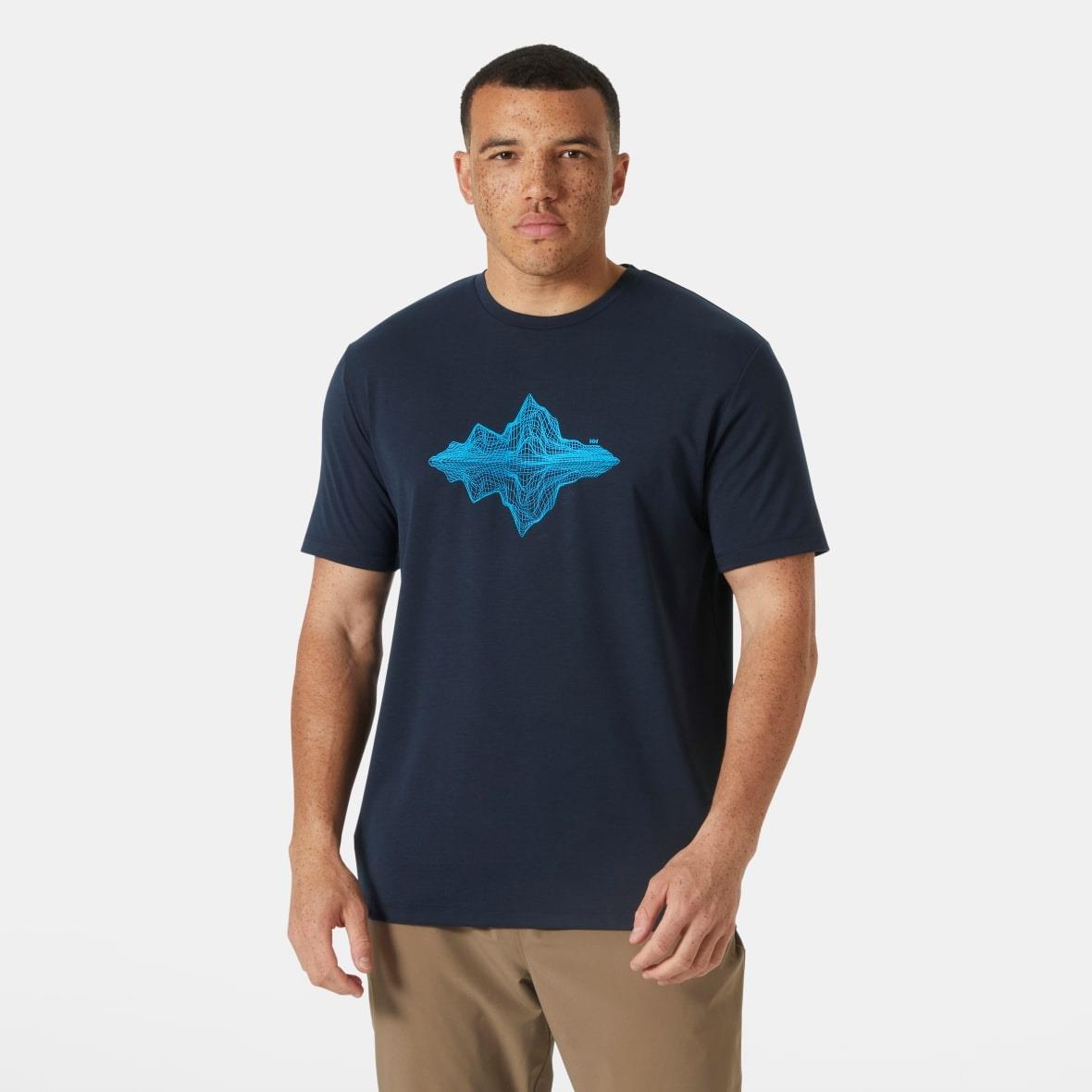Helly Hansen Skog Recycled Graphic Erkek T-Shirt - Lacivert