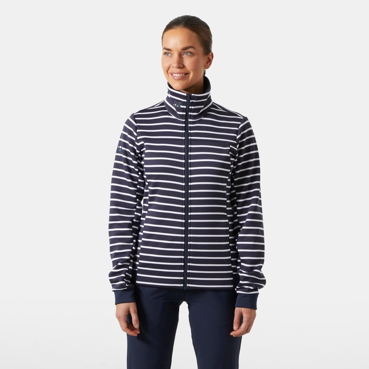 Helly Hansen W Crew Fleece Jacket Kadın Ceket - Lacivert / Beyaz