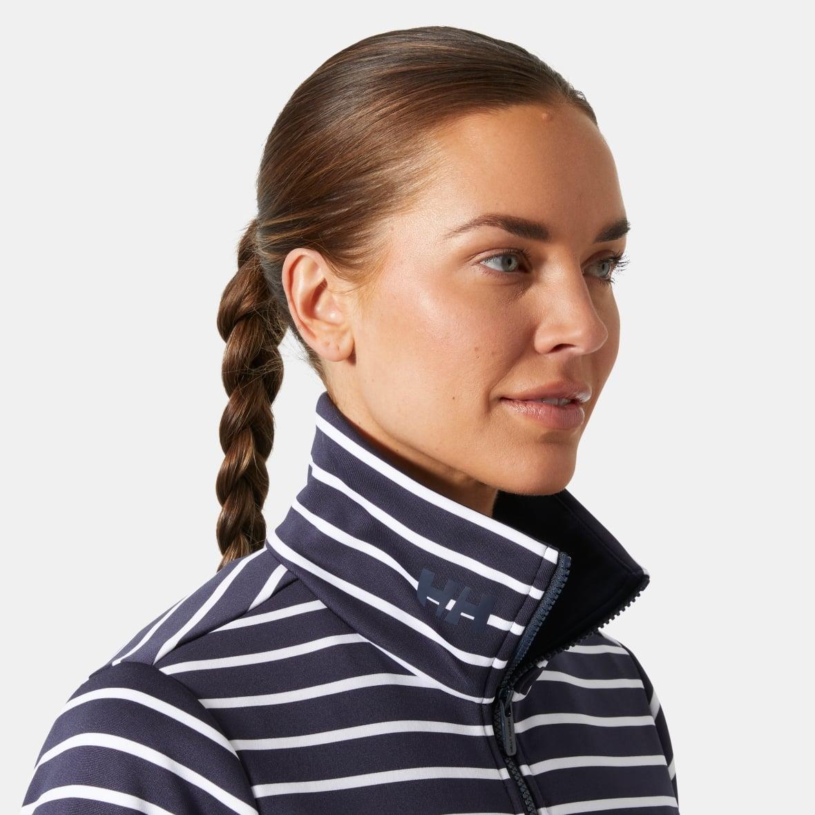 Helly Hansen W Crew Fleece Jacket Kadın Ceket - Lacivert / Beyaz