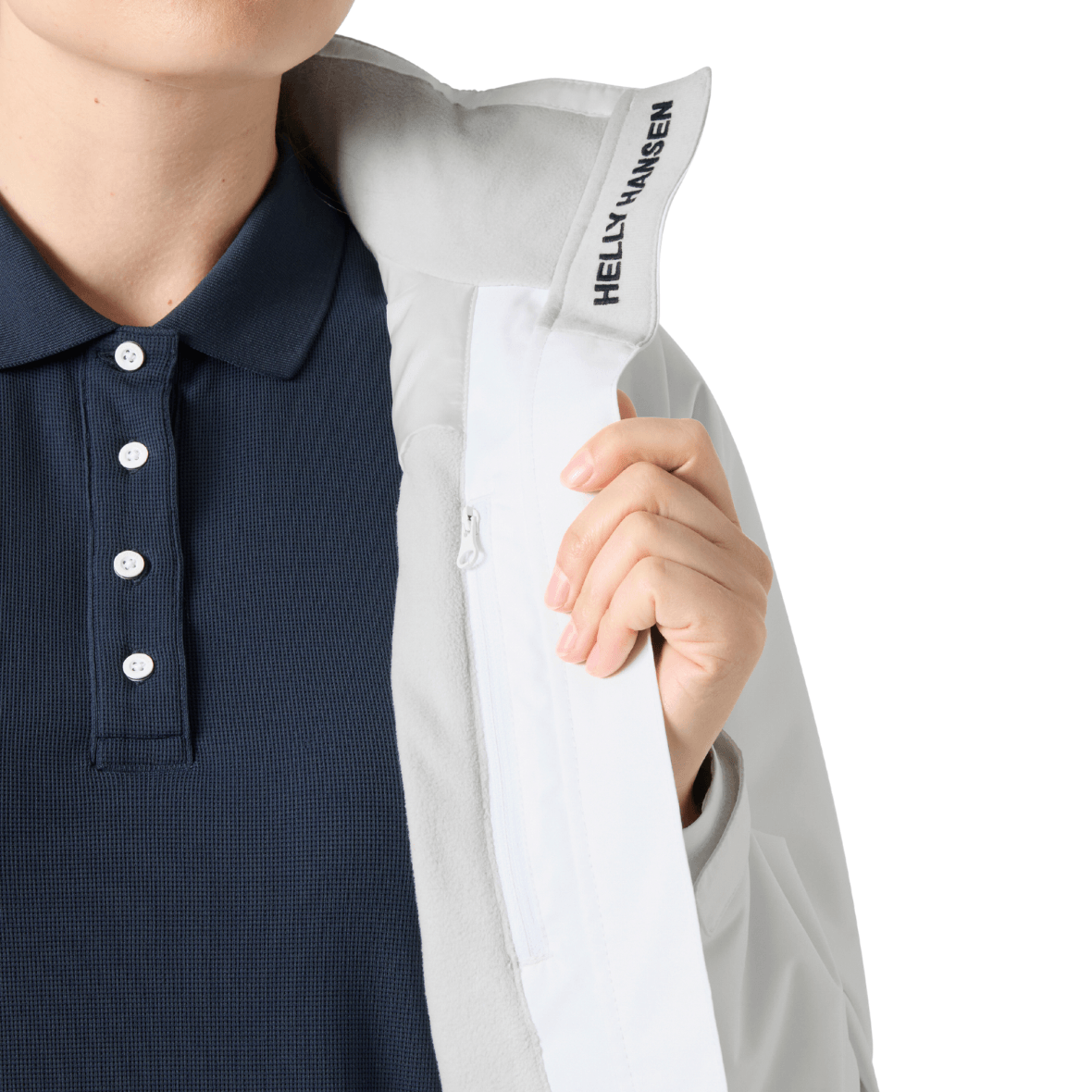 Helly Hansen W Crew Hooded Midlayer Jacket 2.0 Kadın Mont - Beyaz