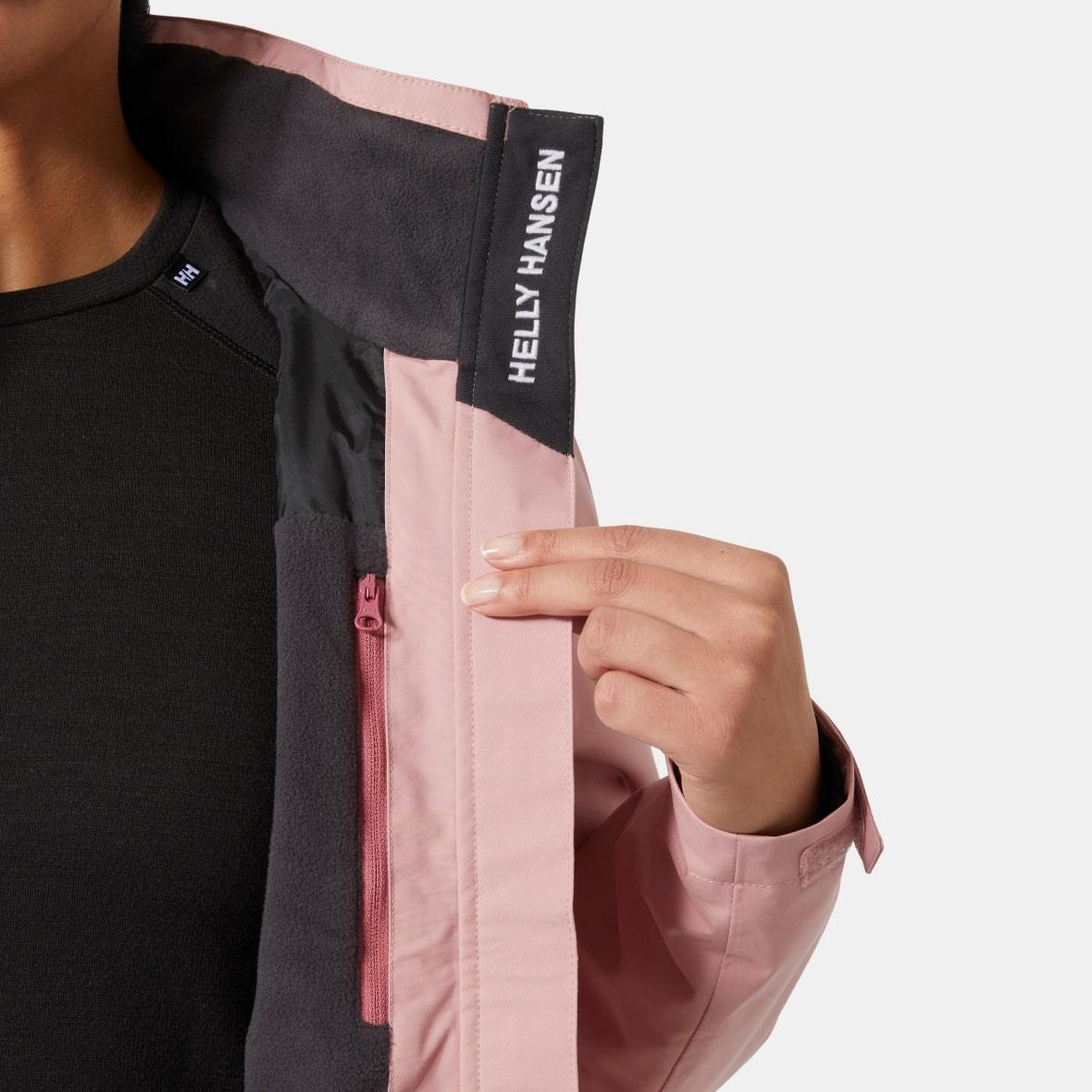 Helly Hansen W Crew Hooded Midlayer Jacket 2 Kadın Mont - Tuz Pembesi