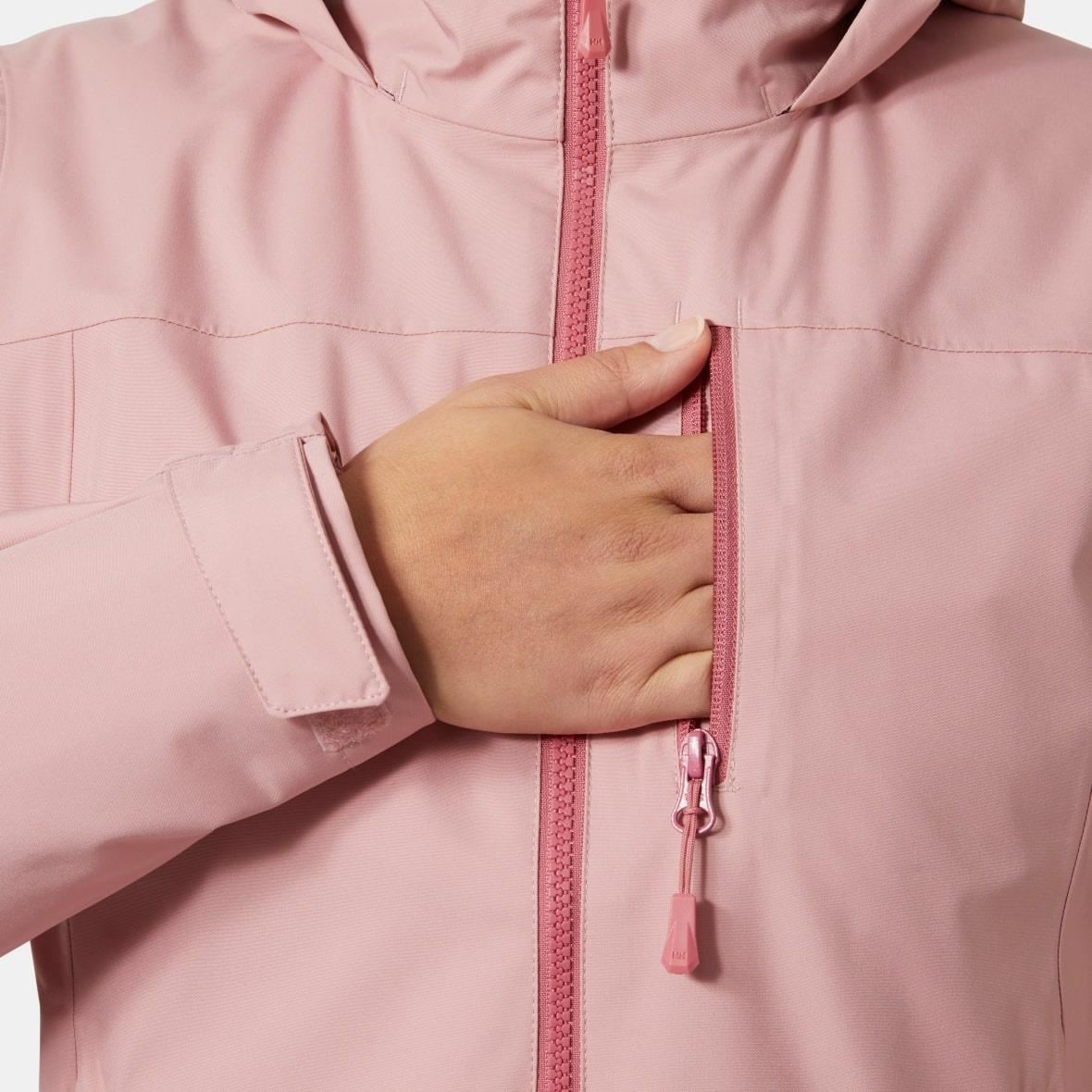 Helly Hansen W Crew Hooded Midlayer Jacket 2 Kadın Mont - Tuz Pembesi