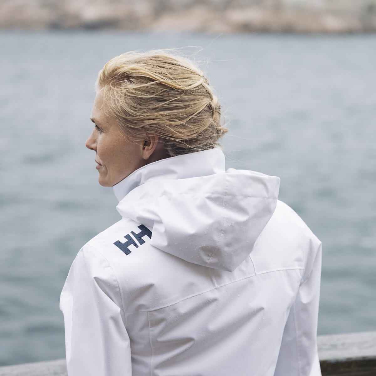 Helly Hansen W Crew Hooded Midlayer Jacket 2.0 Kadın Mont - Beyaz