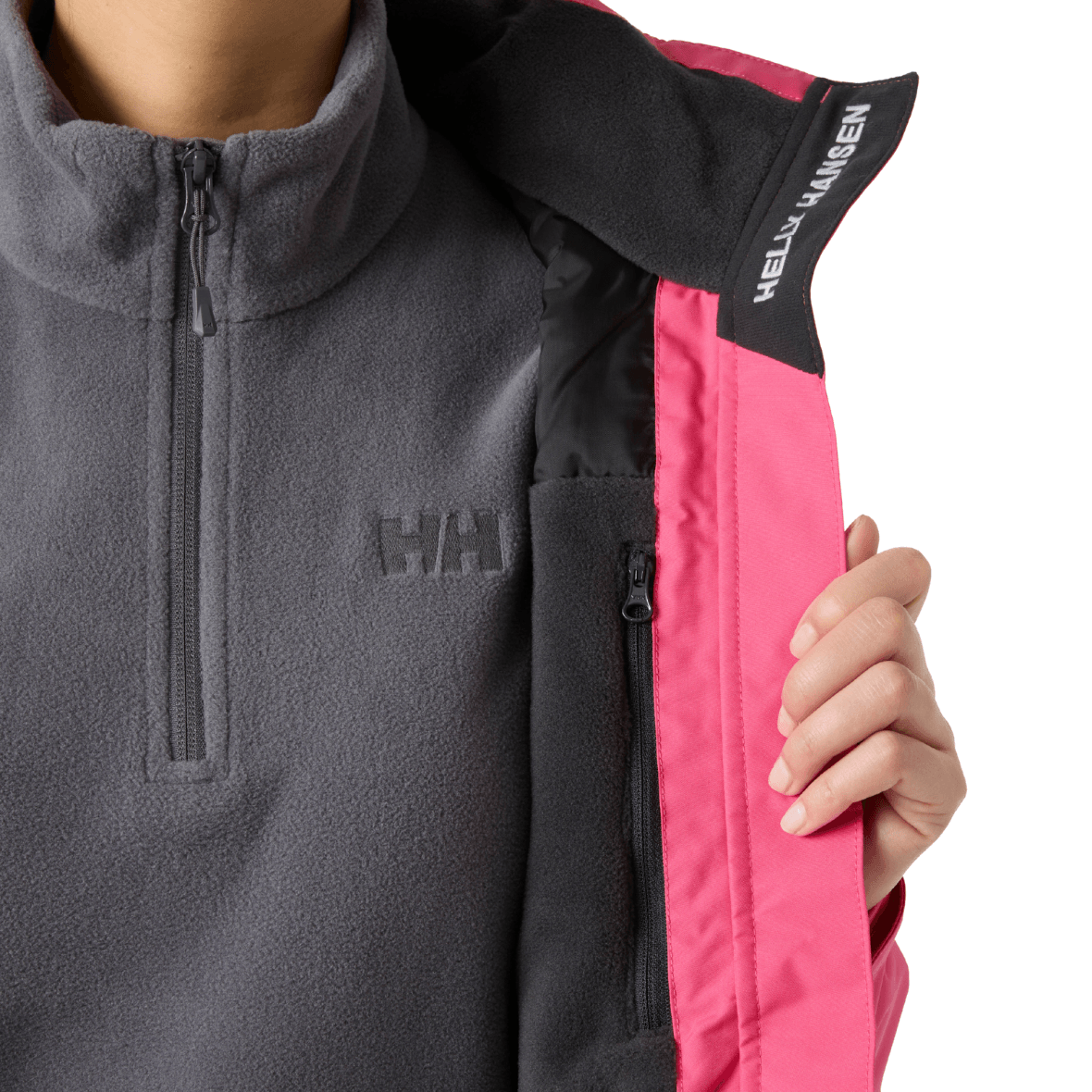 Helly Hansen W Crew Hooded Midlayer Jacket 2.0 Kadın Mont - Şeker Pembe