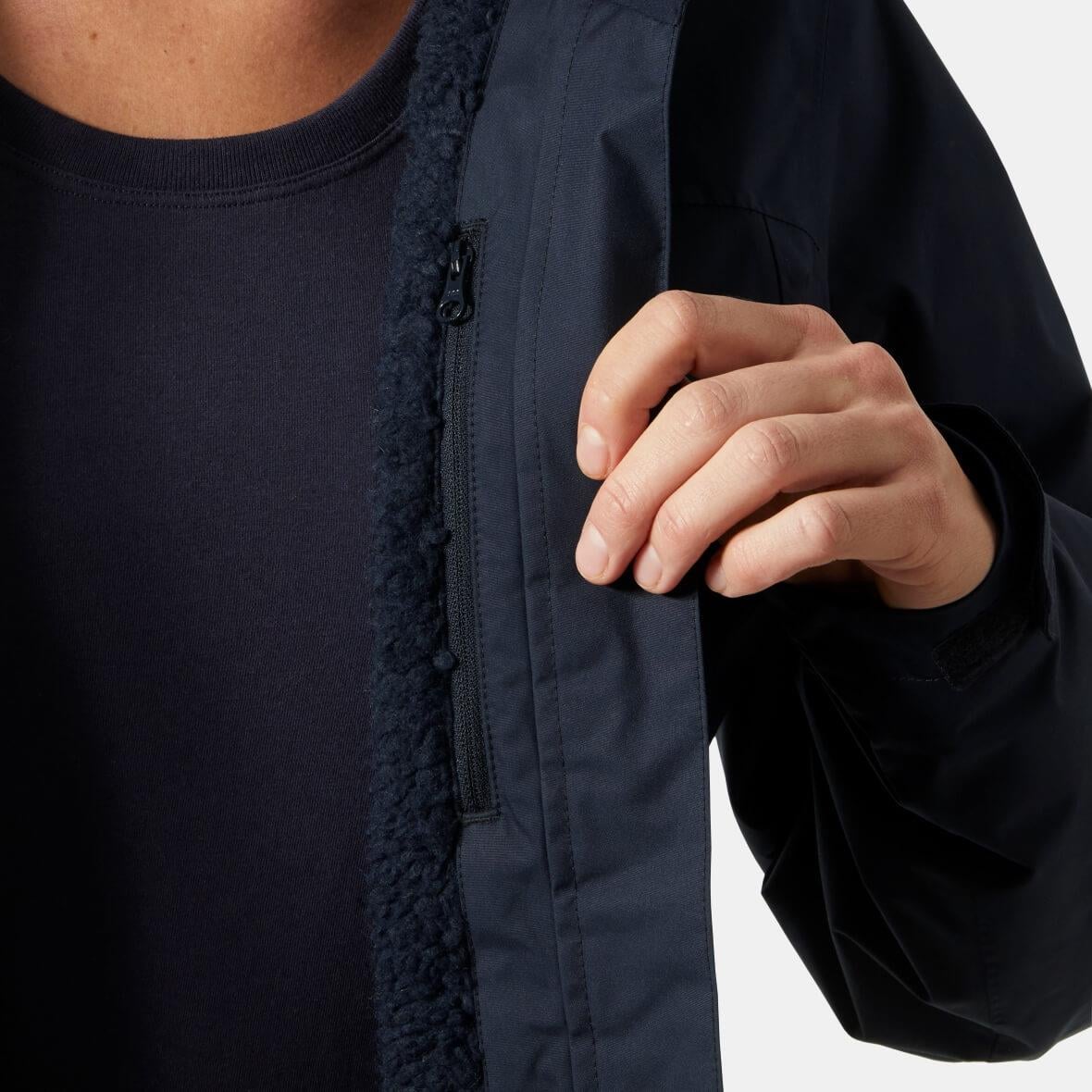 Helly Hansen W Crew Hooded Pile Jacket Kadın Ceket - Lacivert