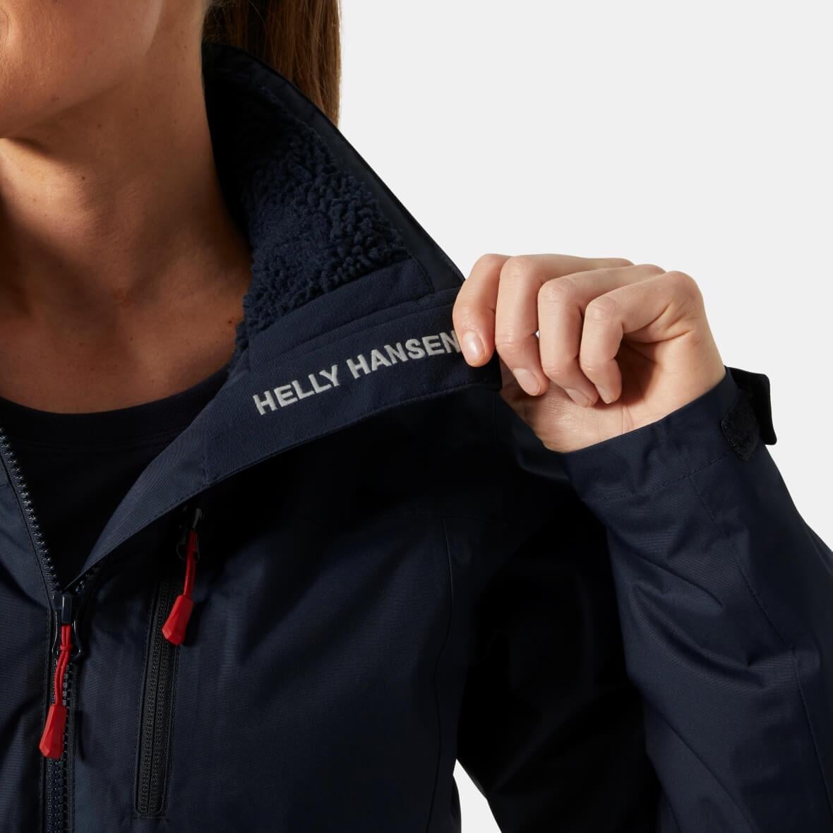 Helly Hansen W Crew Hooded Pile Jacket Kadın Ceket - Lacivert