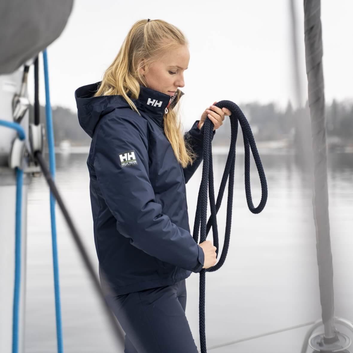 Helly Hansen W Crew Hooded Pile Jacket Kadın Ceket - Lacivert