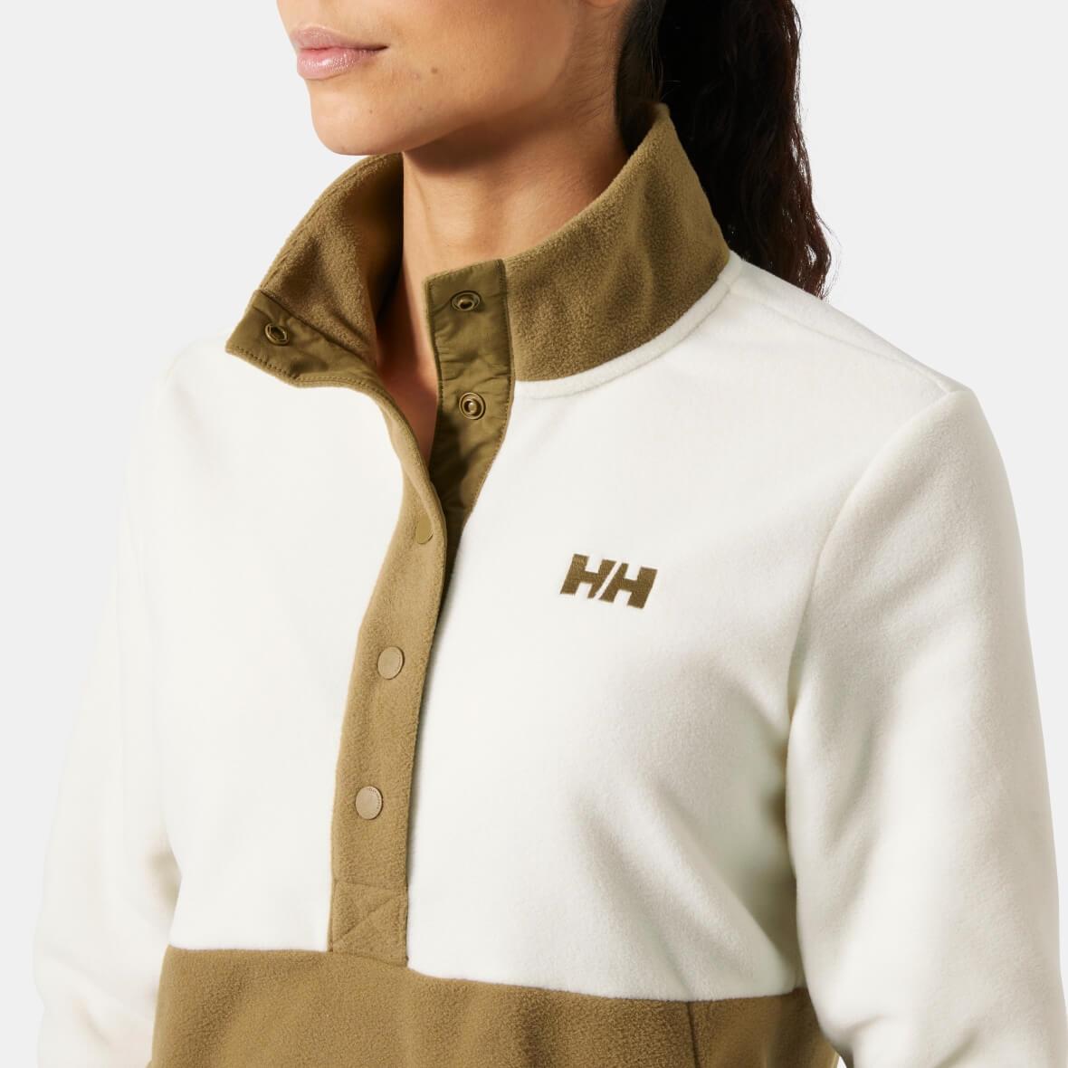 Helly Hansen W Daybreaker Snap Pullover Polar Kadın Sweatshirt - Krem / Latte