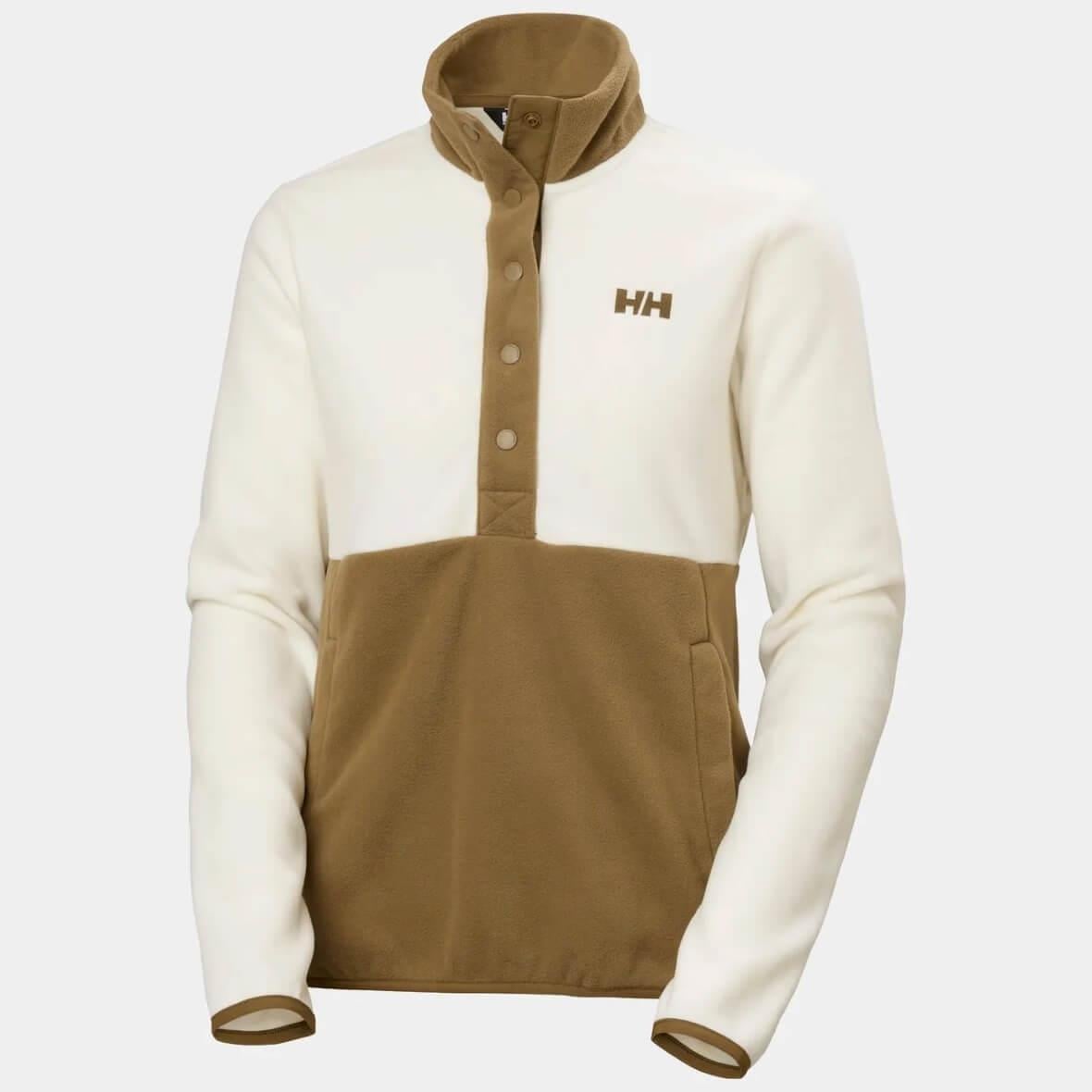 Helly Hansen W Daybreaker Snap Pullover Polar Kadın Sweatshirt - Krem / Latte