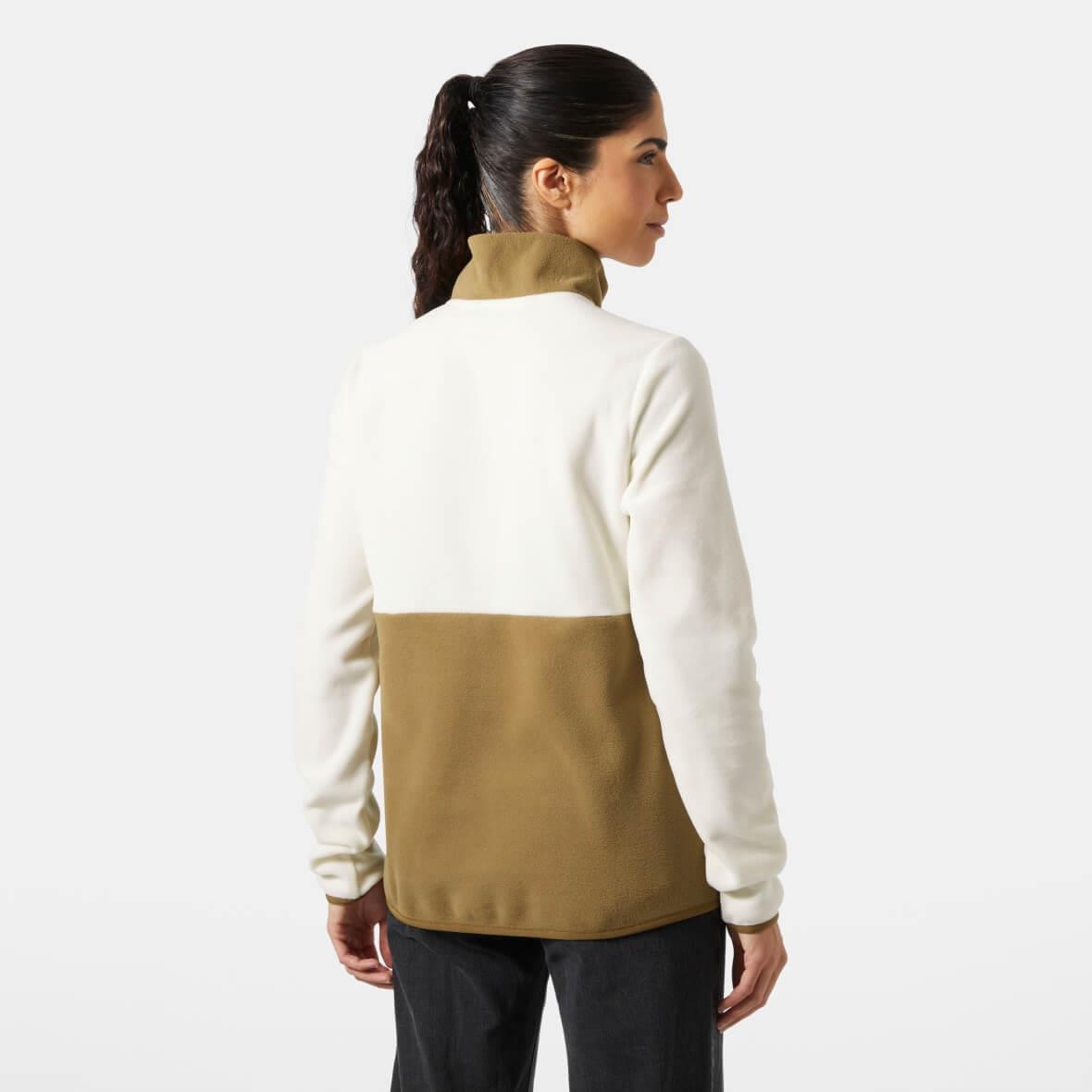Helly Hansen W Daybreaker Snap Pullover Polar Kadın Sweatshirt - Krem / Latte