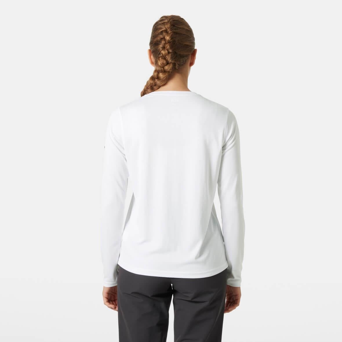 Helly Hansen W HH Tech Crew LS 2.0 Uzun Kollu Kadın T-Shirt - Beyaz