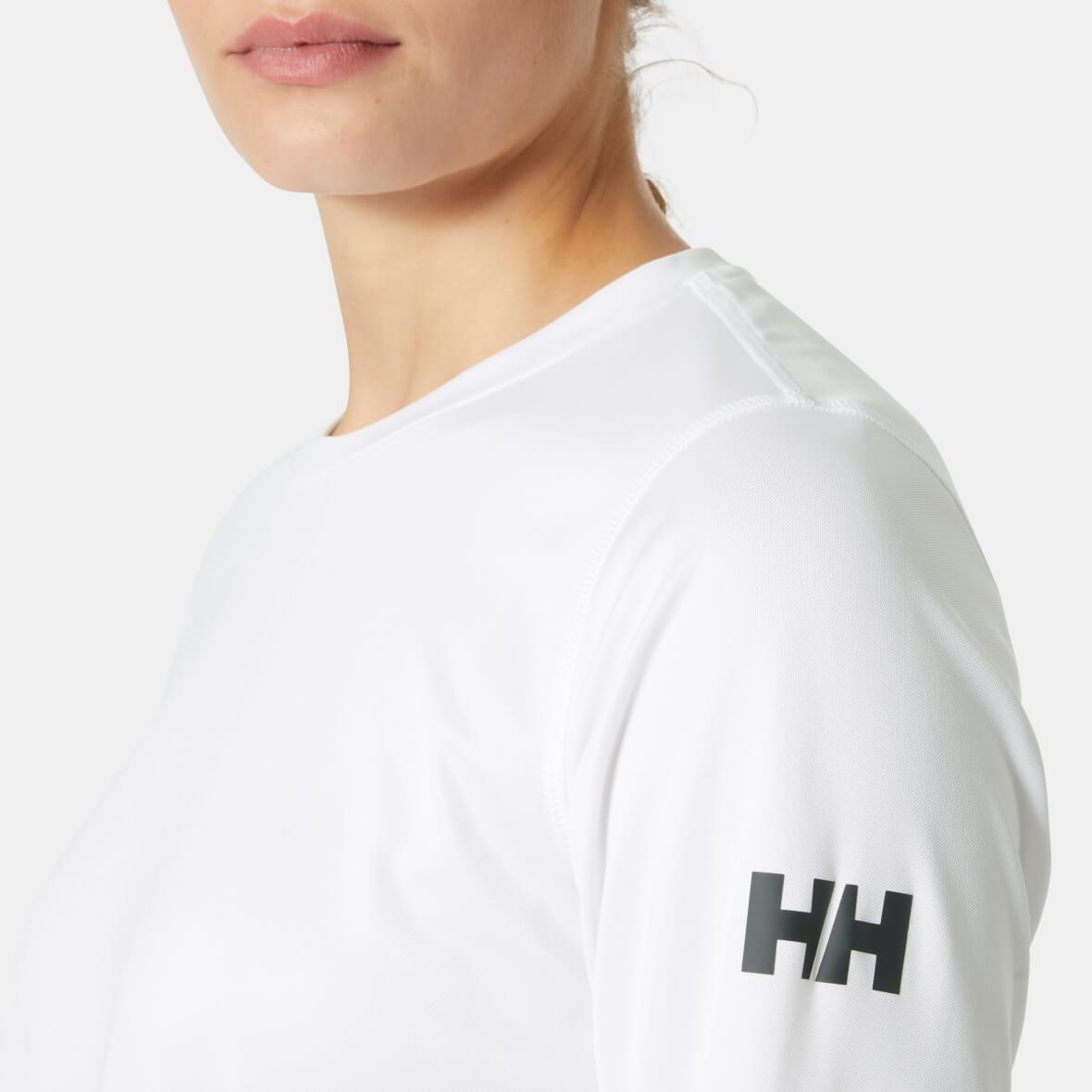 Helly Hansen W HH Tech Crew LS 2.0 Uzun Kollu Kadın T-Shirt - Beyaz