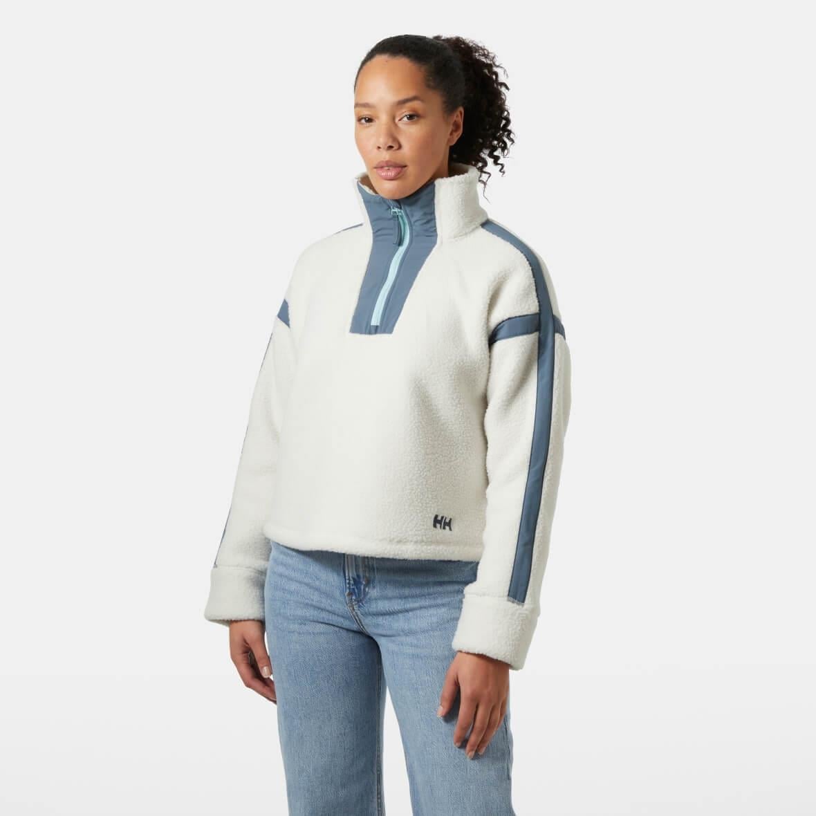 Helly Hansen W Imperial Pile Zip Pullover Jacket Kadın Ceket - Kar Beyazı