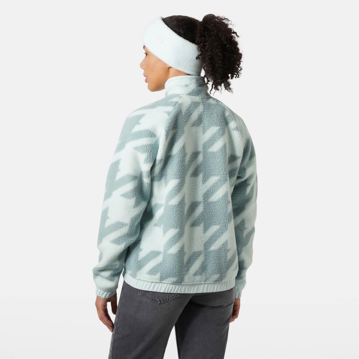 Helly Hansen W Imperial Printed Pile Snap Jacket Kadın Ceket - Nil Yeşili