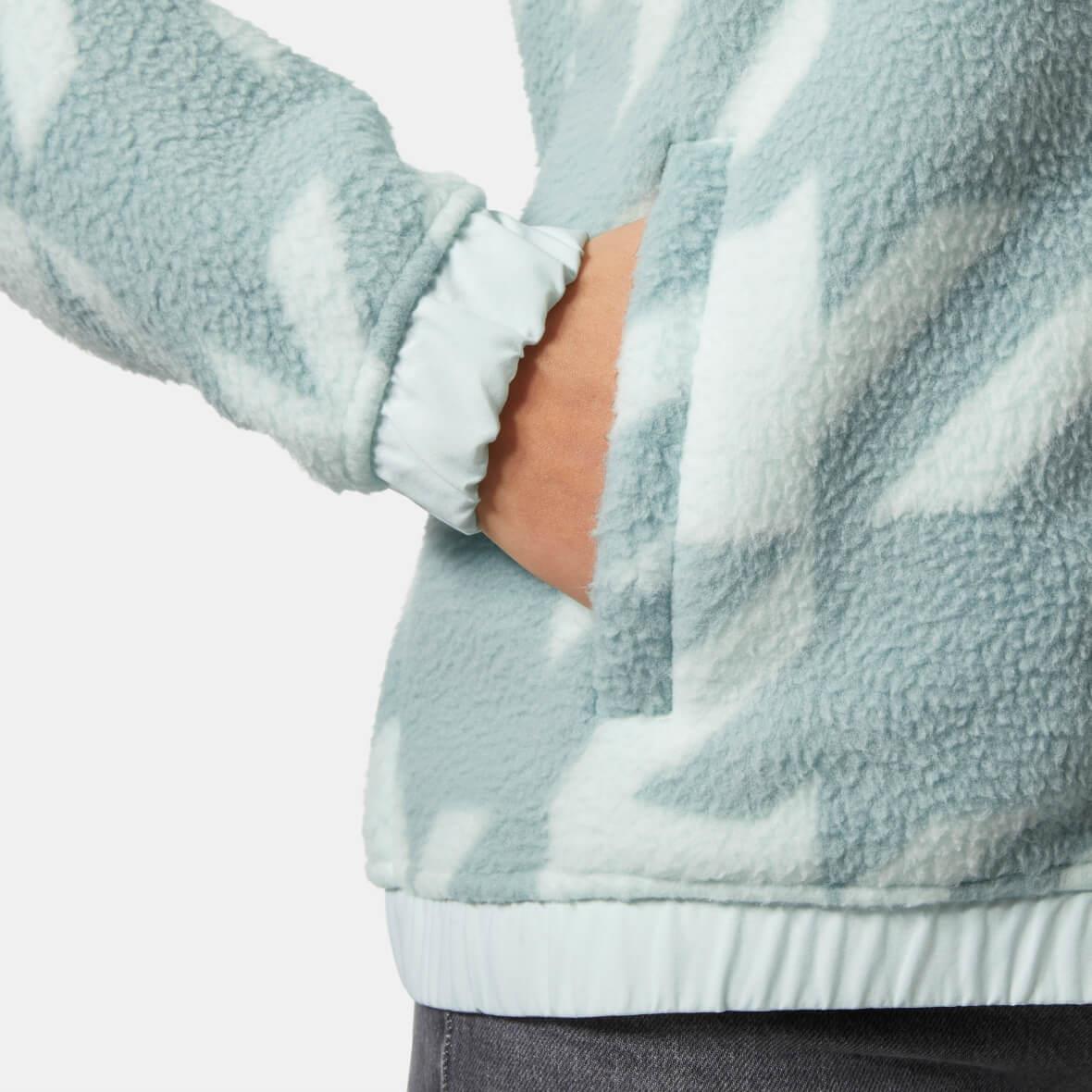 Helly Hansen W Imperial Printed Pile Snap Jacket Kadın Ceket - Nil Yeşili