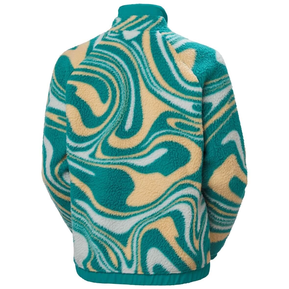 Helly Hansen W Imperial Printed Pile Snap Jacket Kadın Ceket - Yeşil / Multi