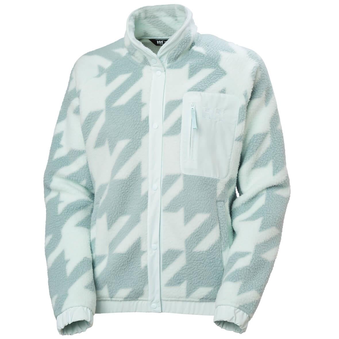 Helly Hansen W Imperial Printed Pile Snap Jacket Kadın Ceket - Nil Yeşili