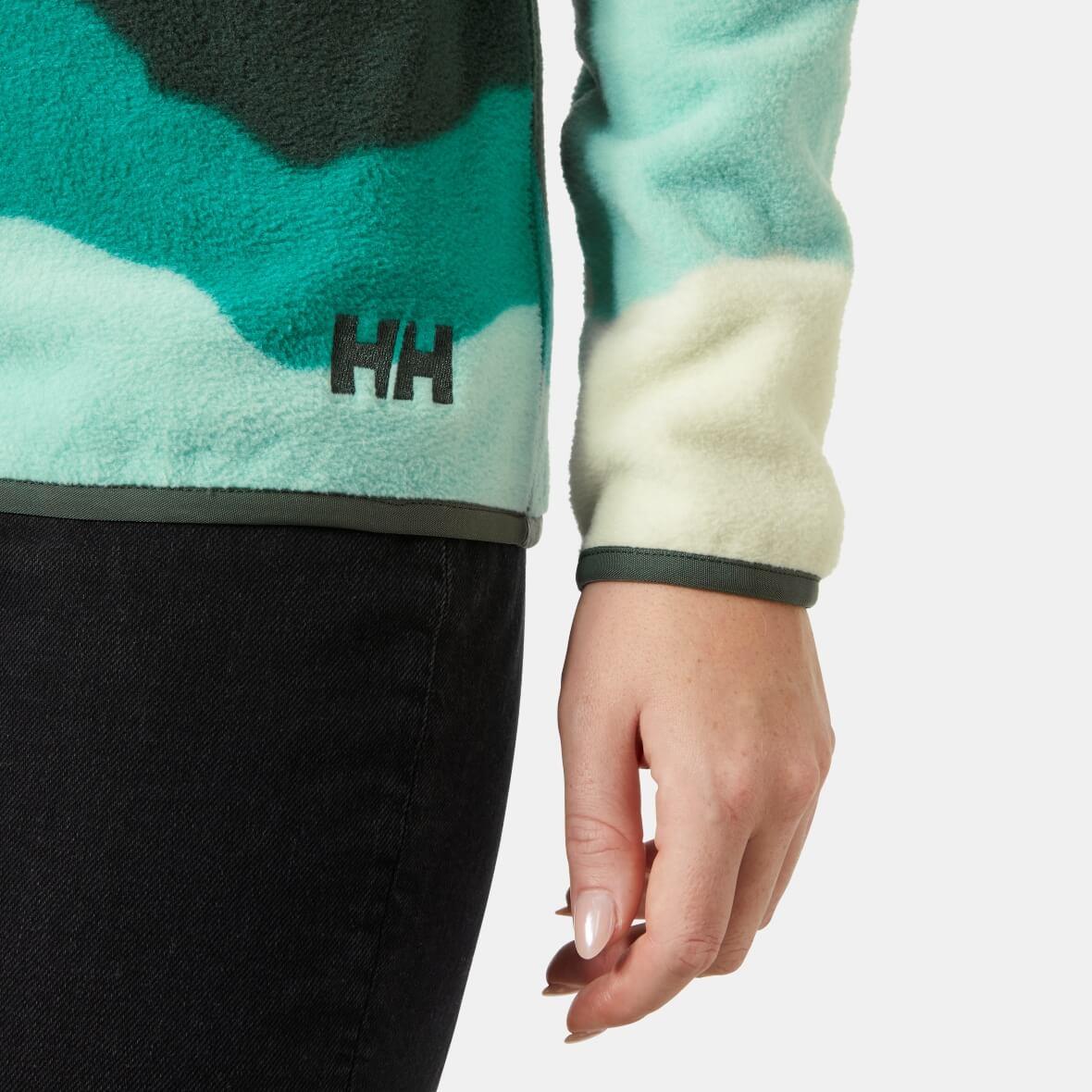 Helly Hansen W Maridalen Printed Fleece Polar Kadın Sweatshirt - Yeşil / Multi