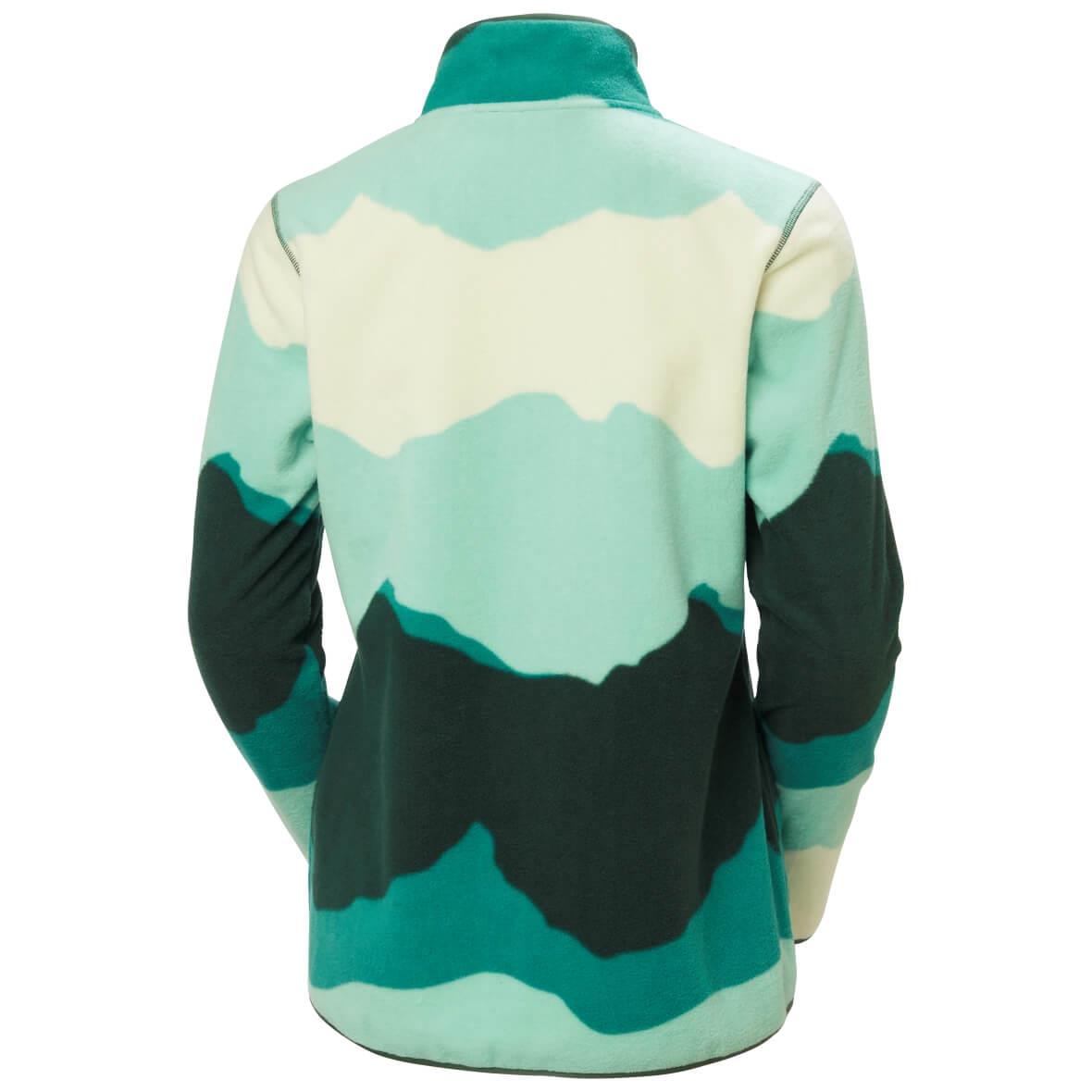 Helly Hansen W Maridalen Printed Fleece Polar Kadın Sweatshirt - Yeşil / Multi