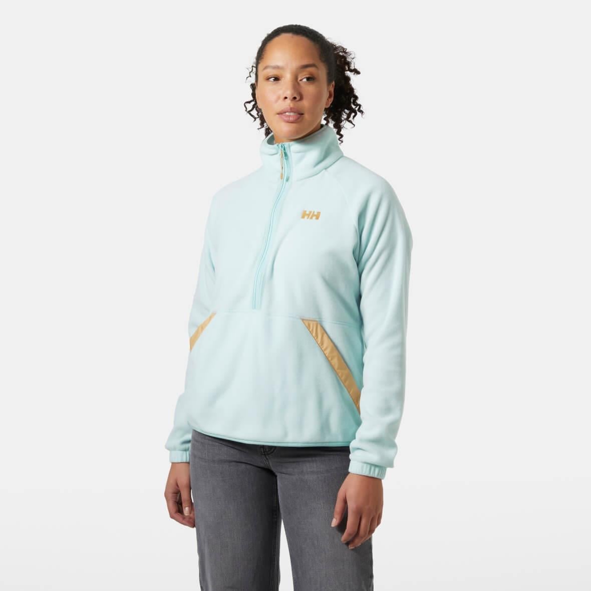 Helly Hansen W Rig Fleece 1/2 Zip Jacket Kadın Ceket - Uçuk Mavi