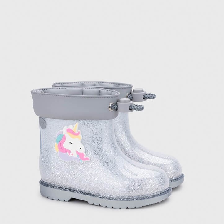 Igor Bimbi Unicornio Glitter Çocuk Yağmur Çizmesi - Simli Gri