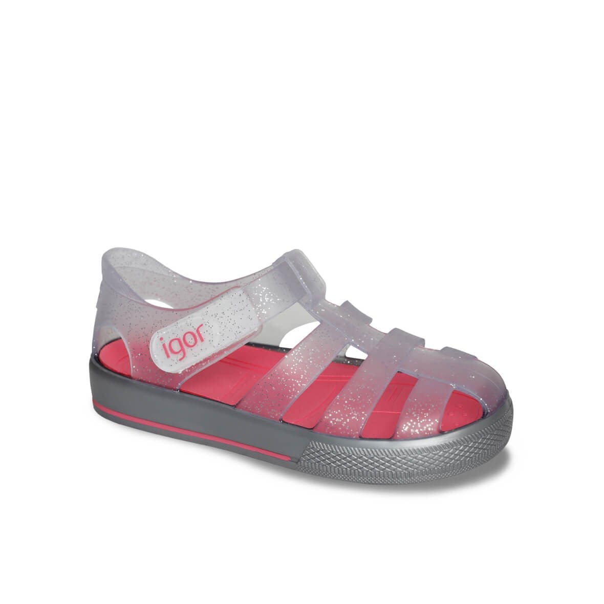 Igor Star Çocuk Sandalet - Tr Purpurina Plata/Tr Fucsia