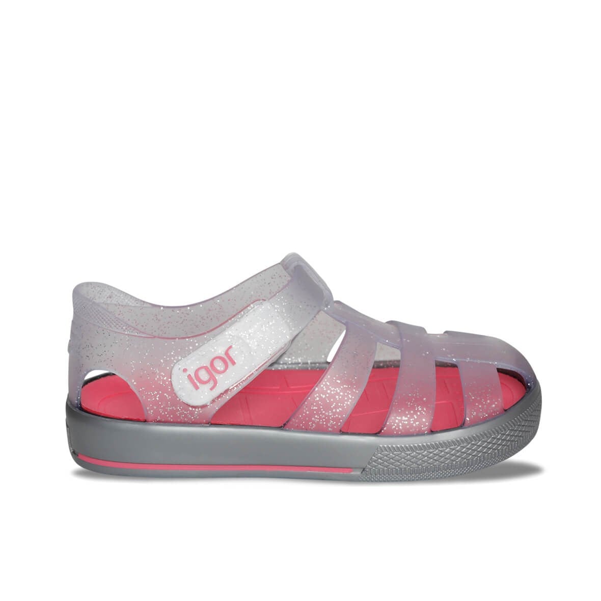Igor Star Çocuk Sandalet - Tr Purpurina Plata/Tr Fucsia