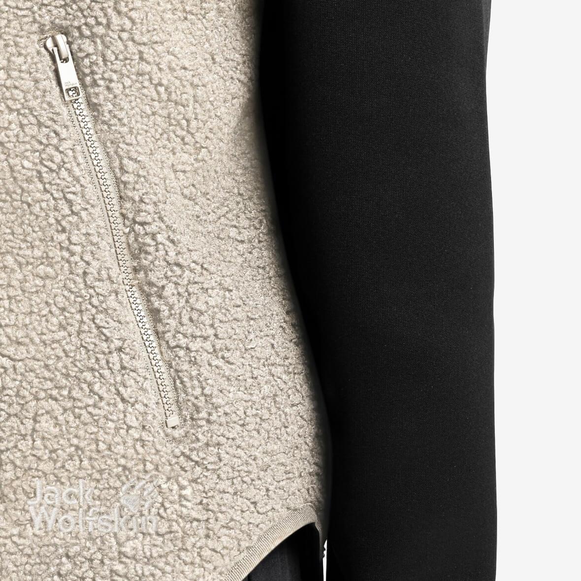 Jack Wolfskin High Curl Vest W Sherpa Polar Kadın Yelek - Bej