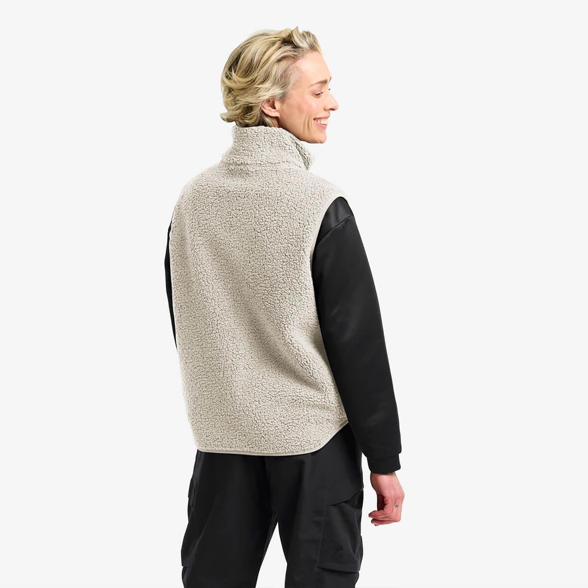 Jack Wolfskin High Curl Vest W Sherpa Polar Kadın Yelek - Bej