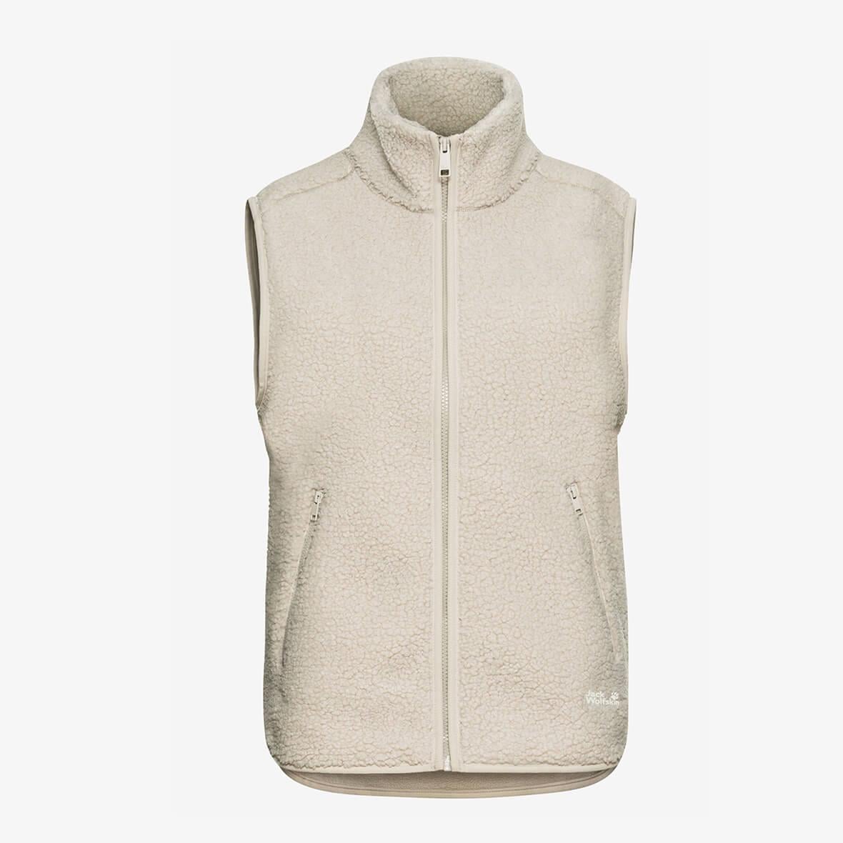 Jack Wolfskin High Curl Vest W Sherpa Polar Kadın Yelek - Bej