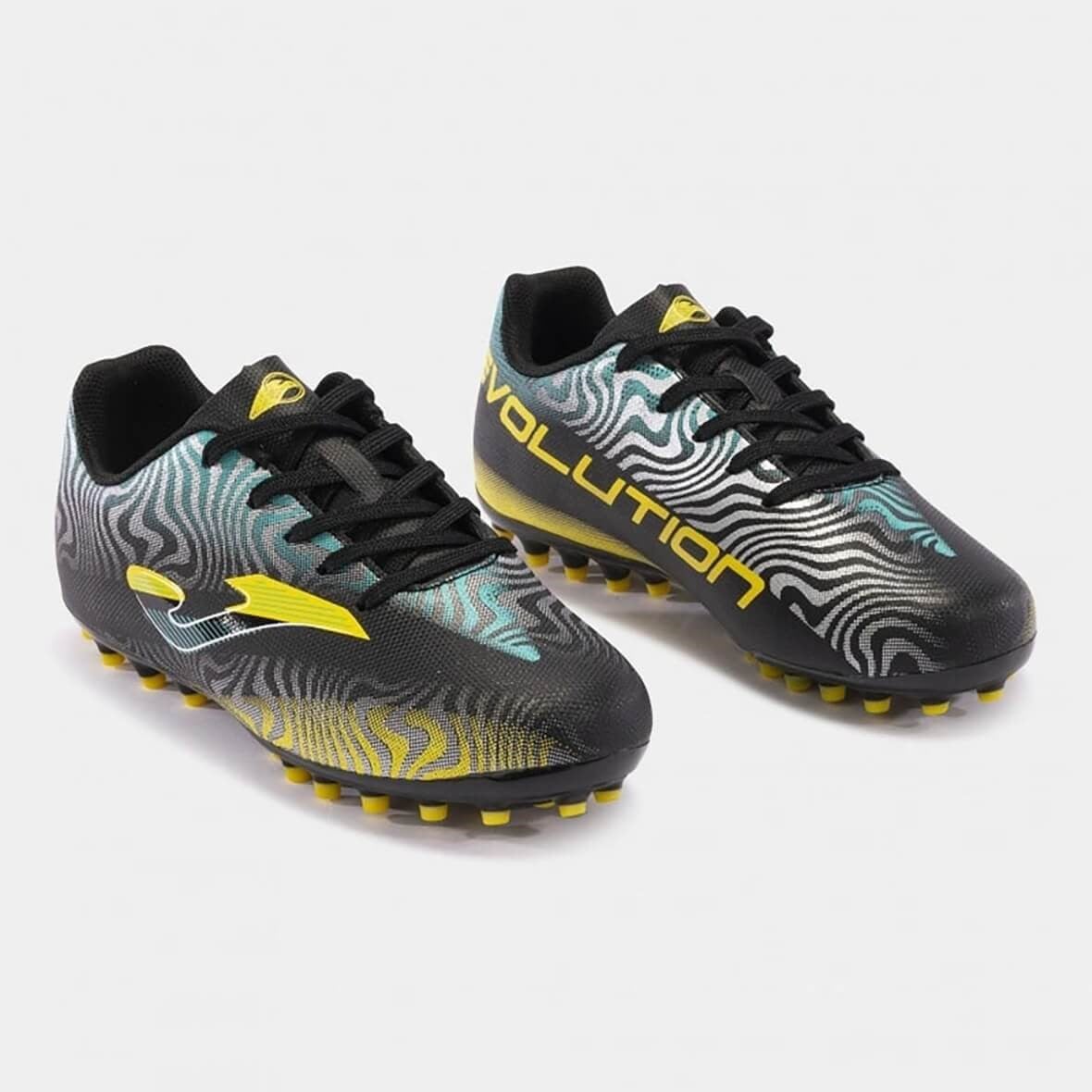 Joma Evolution Jr 2401 Black Turf Çocuk Halı Saha Ayakkabısı - Siyah / Multi