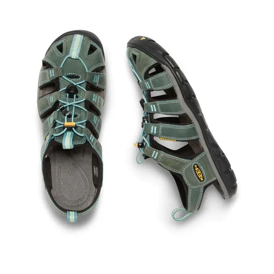 Keen Clearwater CNX Leather Kadın Sandalet - Yeşil
