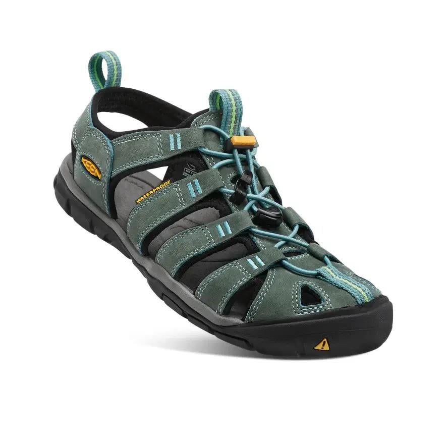 Keen Clearwater CNX Leather Kadın Sandalet - Yeşil